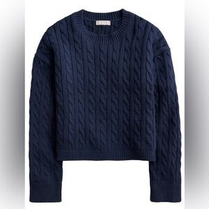 J. Crew Cable-knit cropped sweater